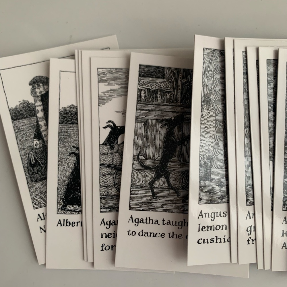 Edward Gorey "The Helpless Doorknob: A Shuffled Story" card deck - Picture 3 of 4